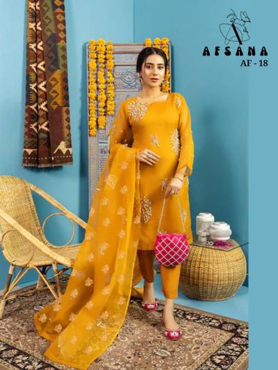 Af Dn 18 By Afsana Designer Partywear Readymade Salwar Kameez Collection